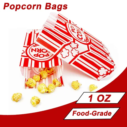 Miniatura 3 de Homrelaxy 110 bolsas de papel para palomitas de maíz, bolsas de palomitas de maíz de 1 onza para porciones individuales, mangas de maíz a granel