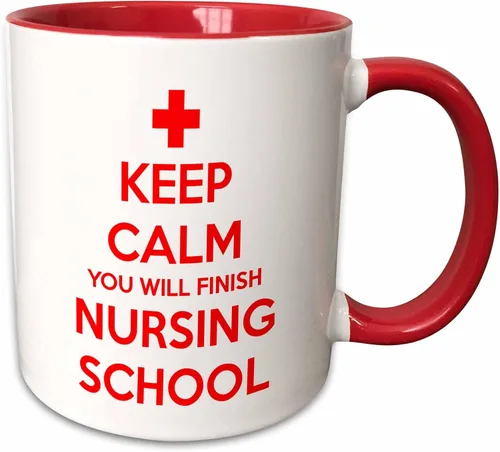 Miniatura 11 de 3dRose Taza "Keep Calm You Will Finish Nursing School", 11 onzas