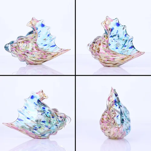 Miniatura 8 de Concha de cristal con conchas de mar, conchas de mar, decoración de concha de cristal de vida marina, decoración de vidrio soplado, decoración