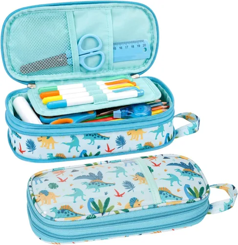 Miniatura 11 de Bagseri Pencil Case for Kids - Expandable Pencil Case for Boys Pencil Pouch Pencil Box Organizer Cute Pencil Bag for Student School, Black Football