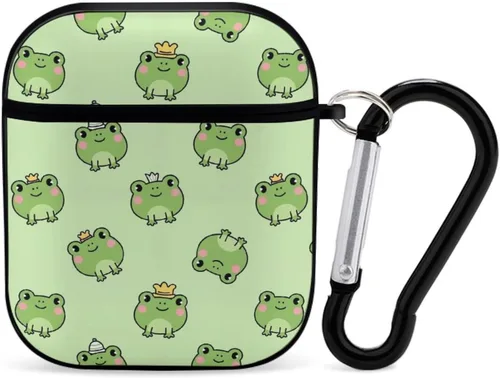 Miniatura 15 de Funda protectora de silicona compatible con AirPods 2 y 1 (camuflaje militar de camuflaje frío)