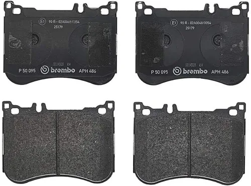 Brembo P50095 Juego de pastillas de freno de disco delantero de acero aleado de baja Met MERCEDES-BENZ OE# 0064209320