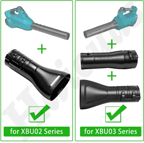 Miniatura 2 de Adaptador de boquilla de soplador 191L13-5 191B21-6 / Boquilla de extremo plano 197889-6 compatible con Makita X2 36V XBU02Z - XBU03 18V soplador