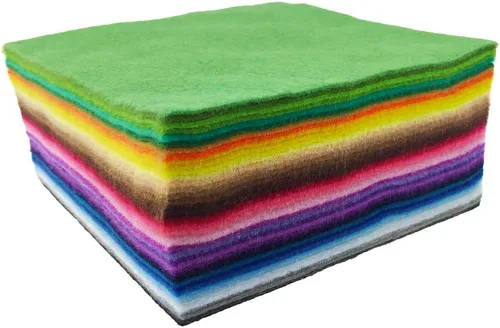 Miniatura 6 de flic-flac, 42 piezas de tela de fieltro suave de 1.4mm de espesor, pack de fieltro de colores surtidos para manualidades DIY, cuadrados de costura