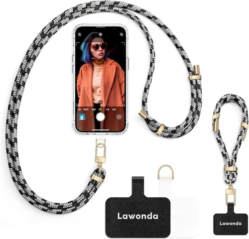 Miniatura 9 de 2 Almohadillas Cordón para Teléfono Ajustable Crossbody Correa para Cuello de Teléfono Celular Universal Cordón de Muñeca para Teléfono Móvil + 2pcs