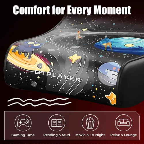 Miniatura 7 de GTPLAYER Silla Mecedora de Piso para Gaming – Silla Mecedora de Piso para Juegos con Limitador de Ángulo, Asiento de Juego Compacto y Ligero