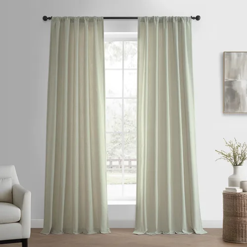 Miniatura 2 de HPD Half Price Drapes - Cortinas básicas de lino sintético de 84 pulgadas de largo, par de 2 paneles - 50 pulgadas de ancho x 84 pulgadas de largo