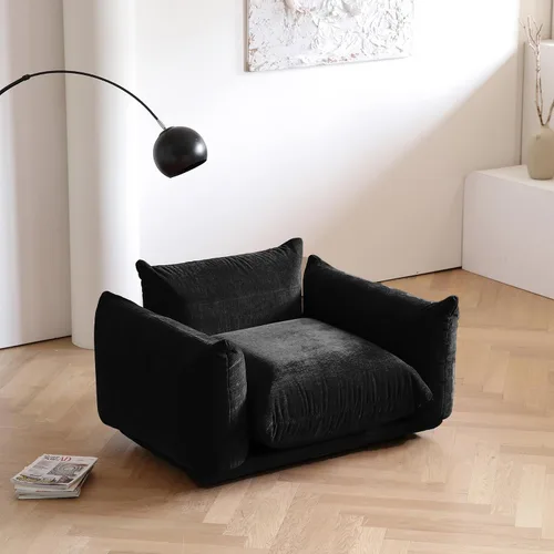 Miniatura 17 de WJShome - Sofá seccional modular, sofá de chenilla de 264 cm de lana minimalista, sofá convertible de 3 plazas, sofá de sala de estar ancho