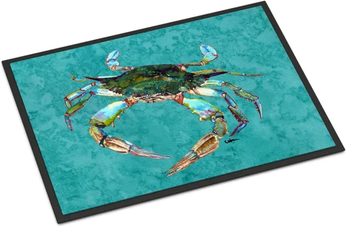 Caroline's Treasures 8657MAT - Tapete de cangrejo de 18 x 27 pulgadas, tapete para puerta delantera, para interiores y exteriores, para entrada,