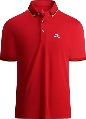 Alex Vando Camisas tipo polo para hombre, manga corta, ajuste regular, diseño moderno