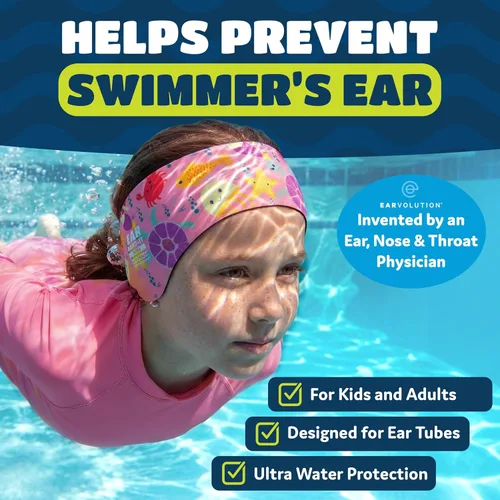 Miniatura 2 de Earvolution Ear Band-It Ultra Swimming Headband for Kids and Adults - Invented by Ear, Nose, and Throat Physician - Custom Anti-Slip Grip Neoprene