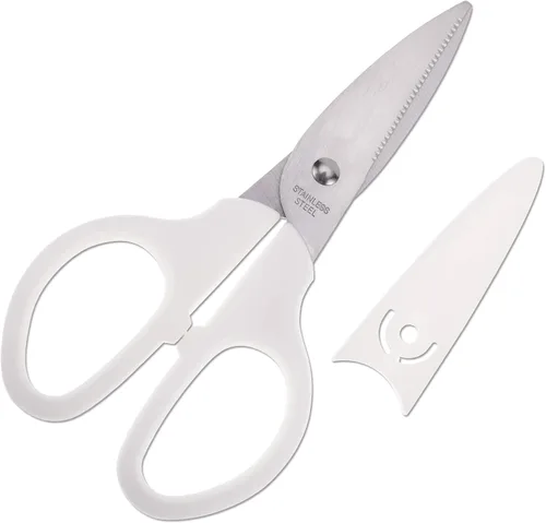 Miniatura 10 de Tijeras multiusos verdes, tijeras rectas y resistentes de 6 pulgadas para oficina, escuela, estudiante, hogar, uso general, tela de costura