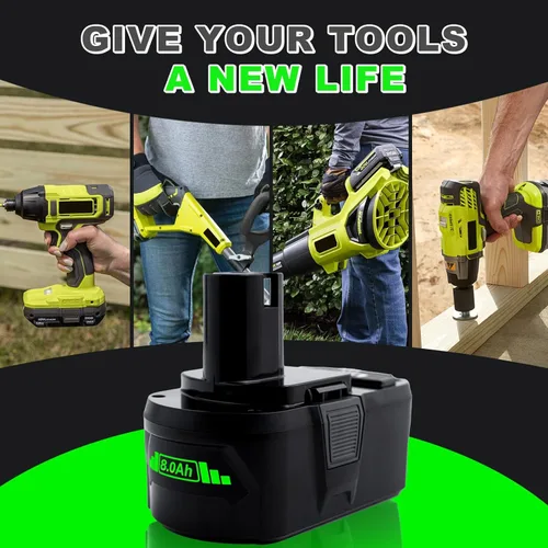 Miniatura 7 de Repuesto de alta capacidad de 8000 mAh para batería Ryobi de 18 V P108 P104 P105 P102 P103 P122 P109 Li-ION compatible con Ryobi 18V ONE+ System