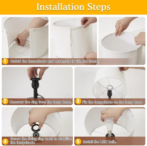 Miniatura 7 de GyroVu Lámpara de Mesa Rellenable para Decoraciones Navideñas, Lámpara de Mesa con Vidrio Transparente Rellenable DIY, Lámpara de Vidrio Moderna