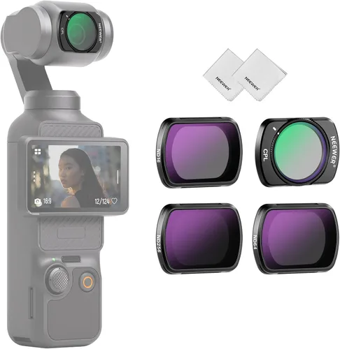 Miniatura 12 de NEEWER ND & CPL Kit de Filtros para Pocket 3 (Paquete de 3), ND4 ND8 CPL Juego de Filtros Polarizadores de Densidad Neutra Magnéticos con Vidrio