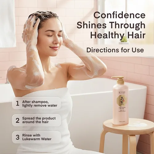 Miniatura 7 de Daeng Gi Meo Ri - Champú Ki Gold Premium+Set de Tratamiento, Humedad efectiva para secar y cabello áspero, sin color artificial, 26.4 fl oz cada uno