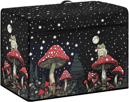 Miniatura 39 de Funda para máquina de coser con estampado floral, estilo bohemio, resistente a las manchas, ligera, impermeable, cubierta antipolvo con bolsillos