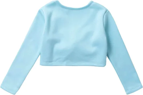Miniatura 72 de JEATHA Suéter de manga larga para niñas y niñas con diseño de ballet, suéter corto para leotardo