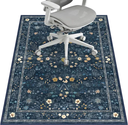 Miniatura 16 de Tapete para silla de oficina para suelo de madera dura y azulejos, 36 x 48 pulgadas, tapete resistente para silla de escritorio para suelos duros