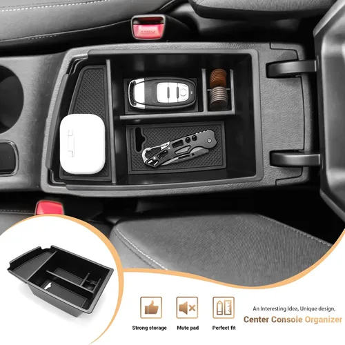 Miniatura 2 de YEE PIN Kia Niro - Organizador de consola central – Bandeja de almacenamiento para consola de reposabrazos para accesorios Kia Niro 2016 2017 2018