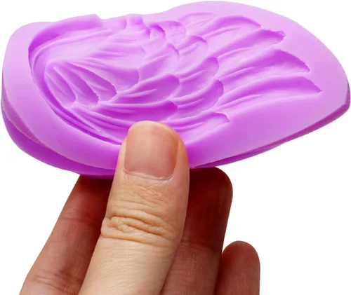 Miniatura 7 de Molde de silicona de alas de ángel, 3 piezas, moldes de fondant de plumas para decoración de pasteles y manualidades, resina de arcilla y chocolate