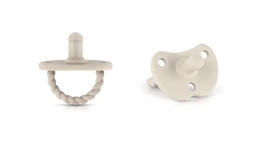 Miniatura 6 de Sweetie Chupetes de silicona para recién nacido, chupete de silicona suave, sin BPA, juego de 2 chupetes (negro)
