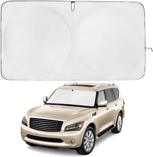 Miniatura 181 de Kinder Fluff Parasol para parabrisas Protección solar reflectante patentada para automóvil, certificado 99% de bloqueo UVR, interior fresco
