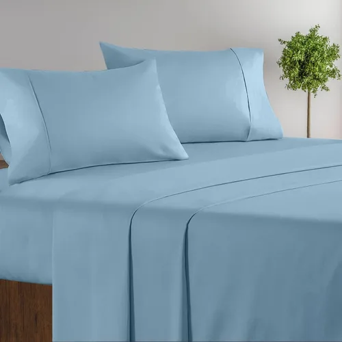 Miniatura 7 de Juego de ropa de cama de 4 piezas de 800 hilos, 100% algodón, tamaño individual, color negro, sábana bajera ajustable de algodón de fibra larga, se