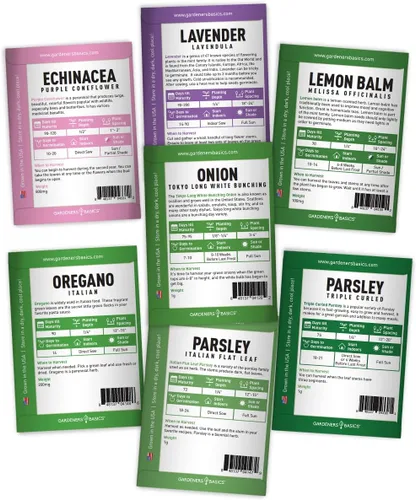 Miniatura 6 de Paquete Variado de 35 Semillas de Hierbas Medicinales y Culinarias – Kit de Jardín Heirloom Sin OMG para Cultivo en Interiores, Exteriores