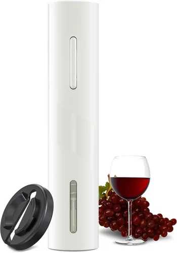 Miniatura 13 de COKUNST Abrebotellas de vino eléctrico, funciona con pilas, con cortador de papel de aluminio, removedor de sacacorchos con botón de un solo clic
