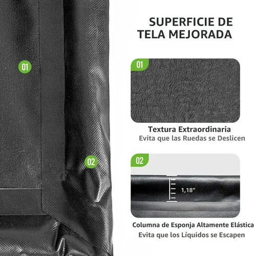 Miniatura 6 de WELKIN - Tapete de contención, (7 pies 9 pulgadas x 16 pies) antideslizante, protección impermeable resistente contra la nieve, la lluvia y el barro