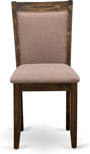 Miniatura 8 de East West Furniture F2MZ7-748 - Juego de mesa y sillas de cocina de 7 piezas que consta de una mesa redonda de comedor con pedestal y 6 sillas