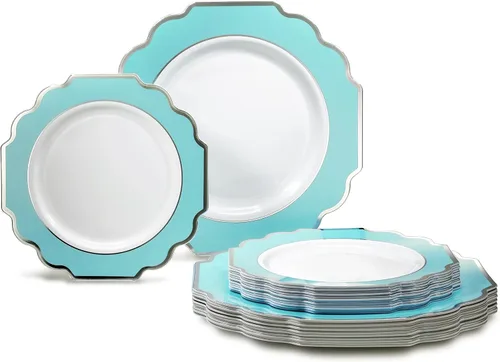Miniatura 45 de OCCASIONS juego para 25 comensales (200 piezas), 80 comensales (640 piezas), 120 comensales (960 piezas), blanco imperial, 10.5 pulgadas, 7.5 A.