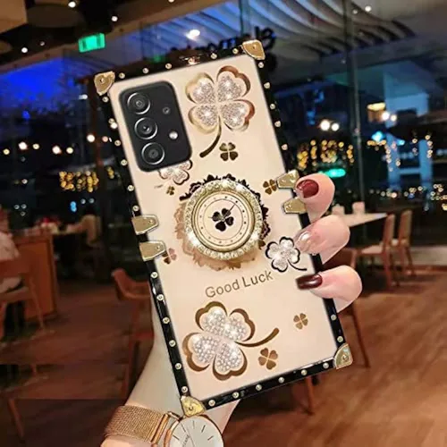 Note20 - Funda brillante para Samsung Galaxy Note 20, diseño cuadrado de moda, con purpurina de diamante, suave, con soporte para anillo, soporte