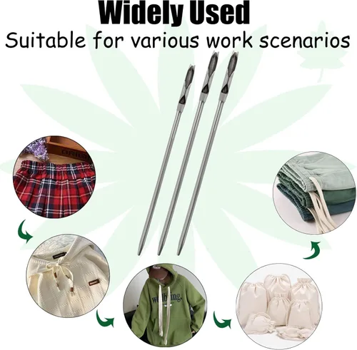 Miniatura 6 de YEQIN Herramienta de enhebrador de cordón, herramienta de repuesto fácil y rápida con cordón para chaquetas, trajes de baño, pantalones, pantalones