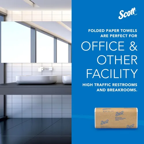 Miniatura 9 de Scott Professional Toallas de Papel Universales Multiplegadas, a Granel (03650), Bolsillos de Absorción, Blanco, Toalla de 9.2"x9.4", Comprimida