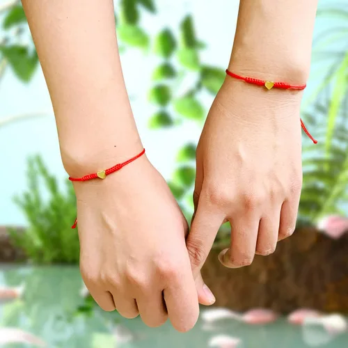 Miniatura 13 de Regalos para el día de la madre para mamá, hilo rojo, para madre e hija, juego de 2 pulseras de corazón a juego para mamá y yo, pulsera roja
