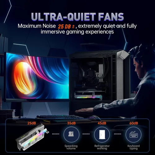 Miniatura 4 de AsiaHorse Enfriador de tarjeta gráfica con LED ARGB 5V de 3 pines y tres ventiladores de 80 mm, soporte de tarjeta gráfica LED RGB, enfriador de GPU