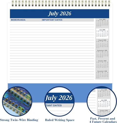 Miniatura 6 de Calendario de escritorio 2026 - de enero de 2026 a diciembre de 2026, calendario de escritorio plegable 2026, calendario de escritorio de 12 meses
