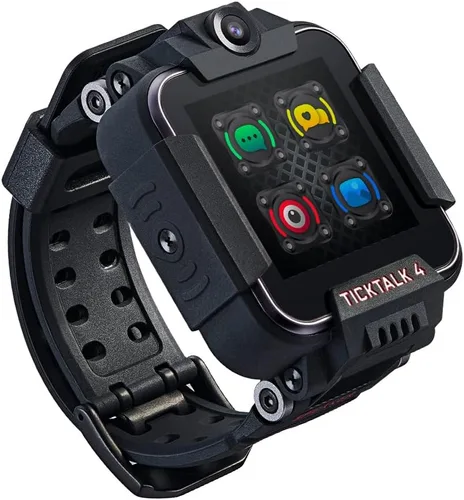 Miniatura 2 de TickTalk Paquete 4 todo en uno reloj negro 4 en red GSMA auriculares negros base de alimentación negra dijes de reloj rock