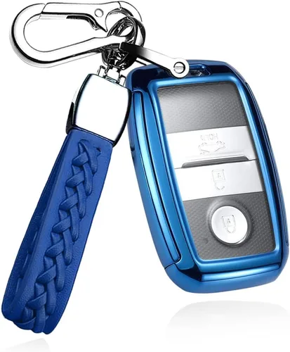 SANRILY Funda de TPU 3/4 Buuton para llavero Kia K5 2020 K3 K6 Optima Rio Rio5 Sportage Sorento Cerato Forte Key sin llave inteligente con llavero
