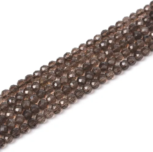 Miniatura 69 de Cuentas redondas facetadas de aguamarina natural de 4mm cuentas sueltas de 16 pulgadas para hacer joyas con cuentas