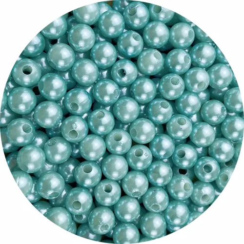 Miniatura 8 de 300 cuentas de perlas para manualidades, perlas de resina de 0.315 pulgadas para hacer joyas, cuentas redondas sueltas con agujero para collares