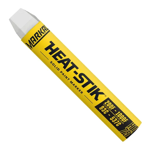 Markal 84820 HT-75 Paintstik - Marcador de superficie (200 F - 1000 F), color blanco (paquete de 12)