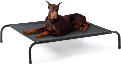 Miniatura 22 de Bedsure Cama elevada para perros al aire libre de tamaño grande, cama portátil de hamaca para mascotas con marco elevado y refrescante para Verde