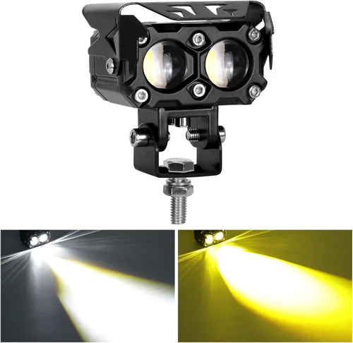 Miniatura 10 de KAWELL Luz de conducción LED de 60 W, luz antiniebla auxiliar, foco LED, IP68, impermeable, doble color, luz de trabajo LED para motocicleta