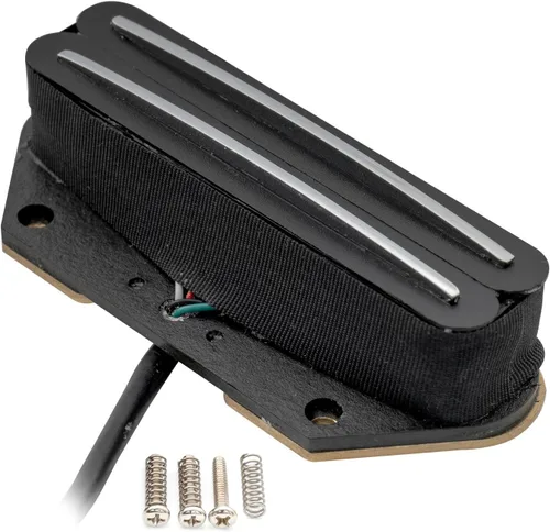 Miniatura 4 de Artec TRA73C Alnico 5 Hot Rail Tele Pickup Single Coil Size Humbucker Bridge Pickup 12K para Fender Telecaster guitarra eléctrica, riel cromado Cromo