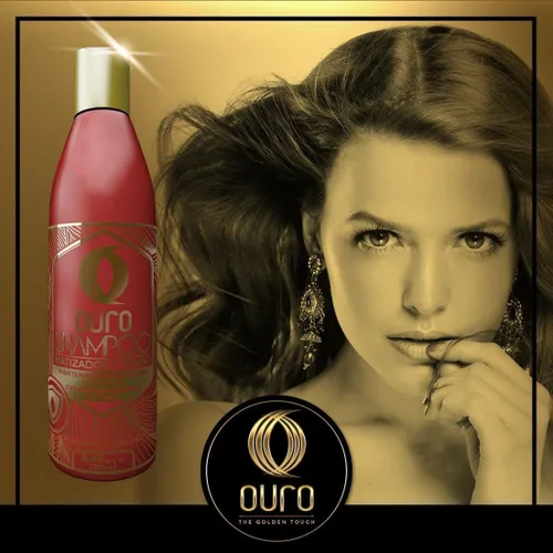 Miniatura 4 de OURO Champú Tonificante Rojo Mantenimiento del Color Rojo 8.45 oz