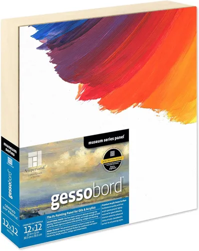 Miniatura 28 de Ampersand Art Supply Panel de pintura de madera de Gesso: Serie Museo Gessobord, 11 "x 14", perfil plano de 1/8