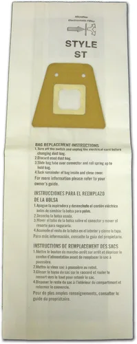Miniatura 3 de EnviroCare Bolsas de vacío de micro filtración de repuesto diseñadas para adaptarse a montantes Eureka Sanitaire estilo ST paquete de 5